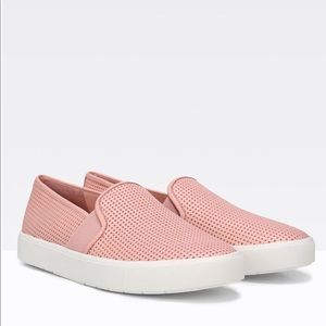 Vince Blair Pink Perforated Leather Slip-On’s💕